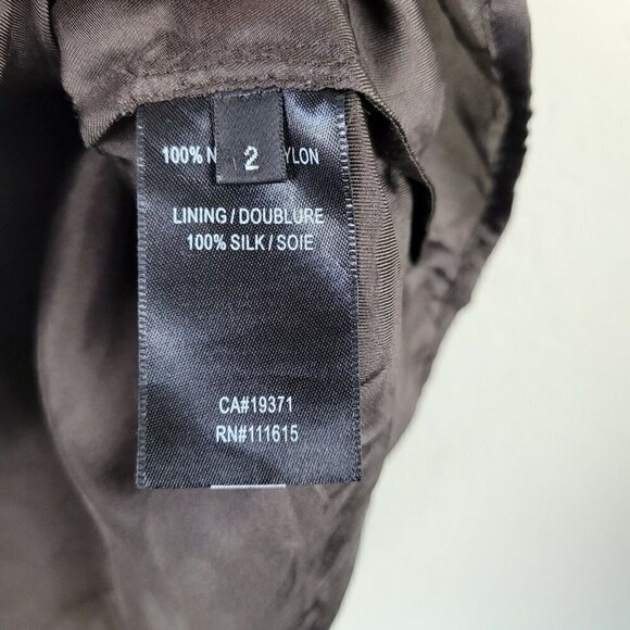 Robert Rodriguez Sz 2 Off The Shoulder Top Lace Over Silk Brown Circle Design - Picture 7 of 11